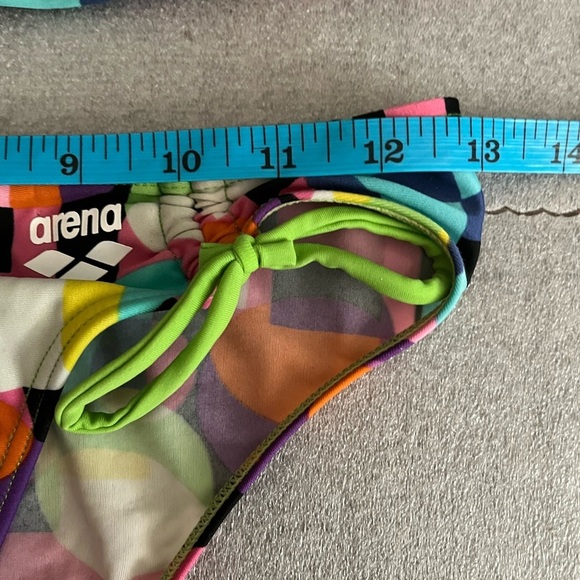 [US28] ARENA Girl's Marble Jr Tankini Black/Leaf- EUC - Picture 5 of 9